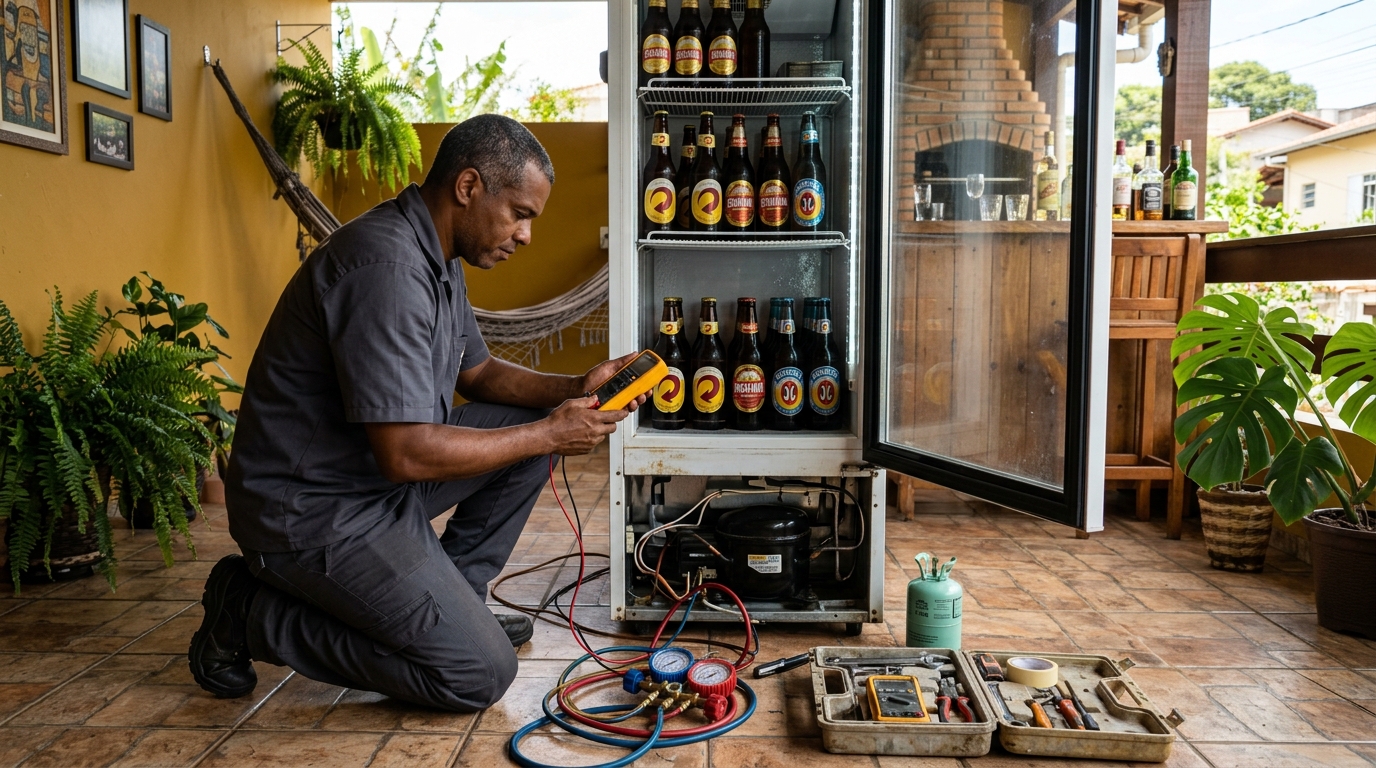 Manutenção da placa eletrônica de cervejeira em Santo André‑SP